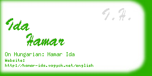 ida hamar business card